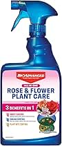 BioAdvanced All-in-One Rose & Flower Plant Care, Ready-to-Use, 24 oz, Aphid Spray for Outdoor Plants, Fungicide for Plants