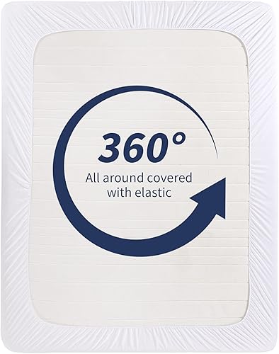 Miniatura 5 de HOMBYS Protector de colchón de aire tamaño Queen, funda de colchón de aire acolchada suave, transpirable y silenciosa con bolsillo profundo, se