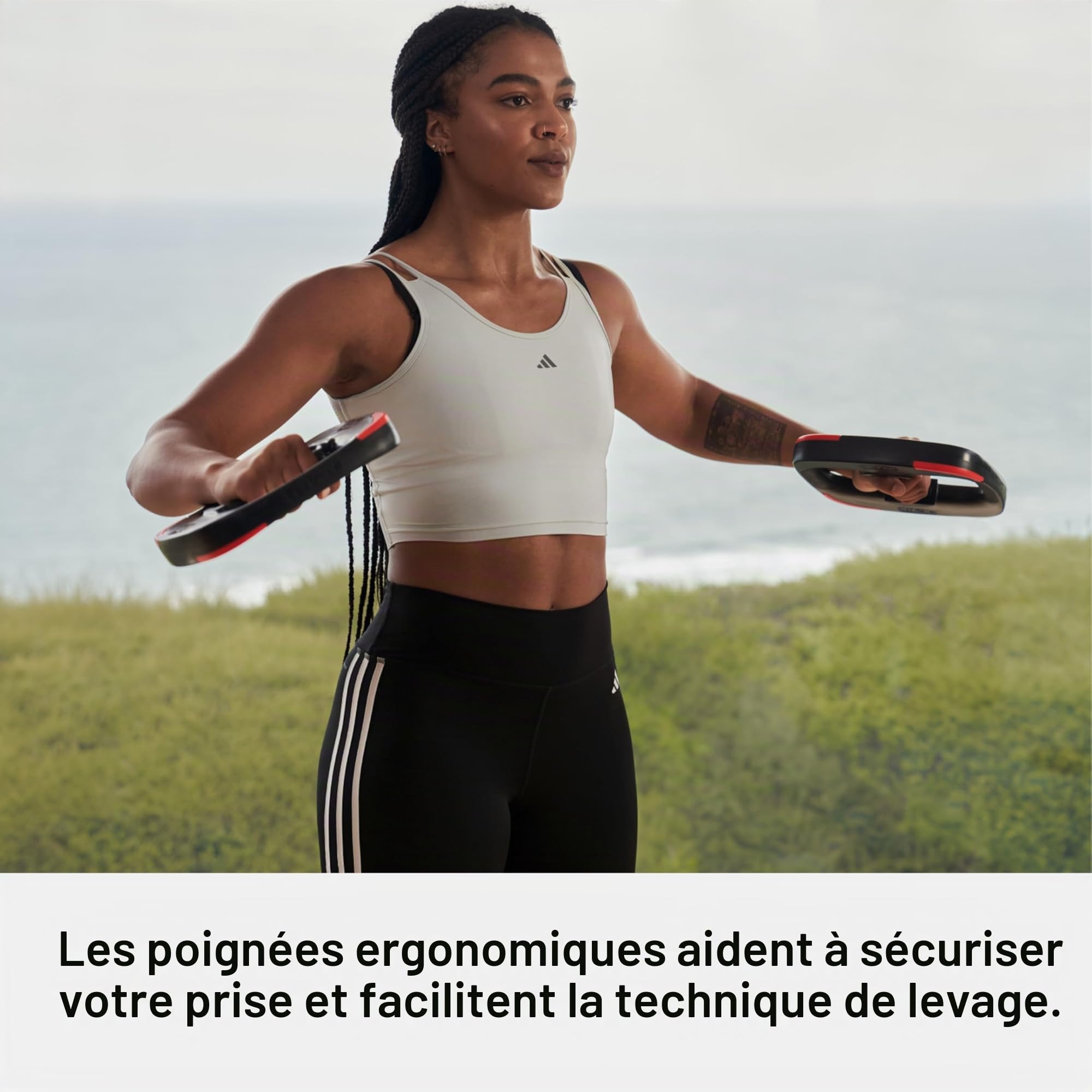 Les Mills™ Plaques de poids ergonomiques à double usage pour un entraînement complet du corps