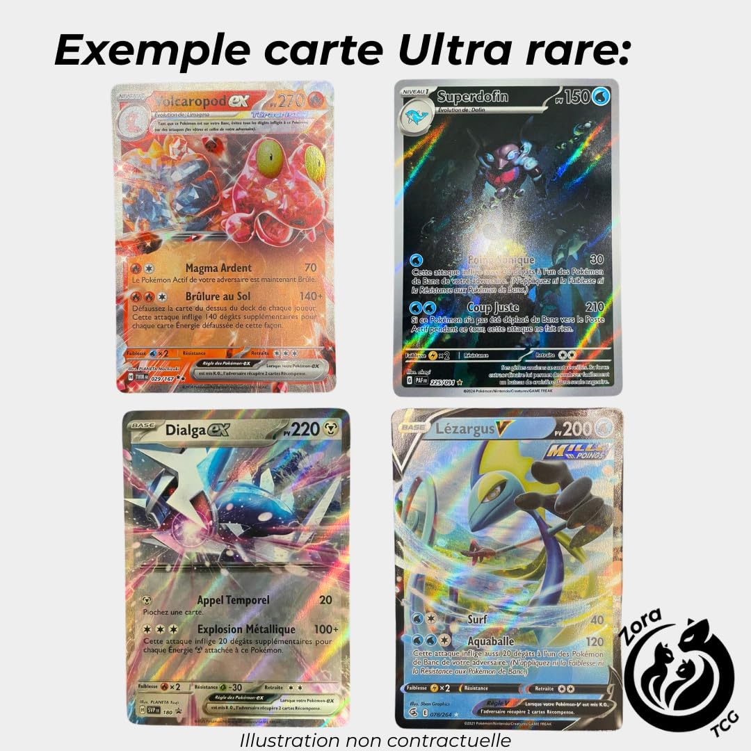 Lot 10 Cartes Brillantes + 1 Ultra Rare - Cartes Françaises Authentiques, Collection