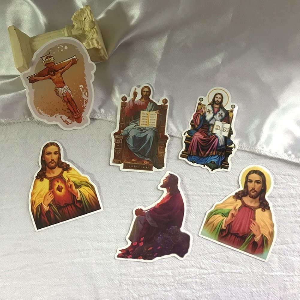 68 szt. naklejki Jezus na walizkę deskorolkę laptopa bagaż lodówkę telefon stylizacja samochodu DIY kalkomania naklejka