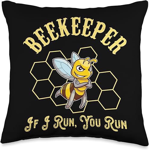 Miniatura 4 de Funny Run Humorous Beekeeper Sayings Jokes Throw Pillow, 18x18, Multicolor