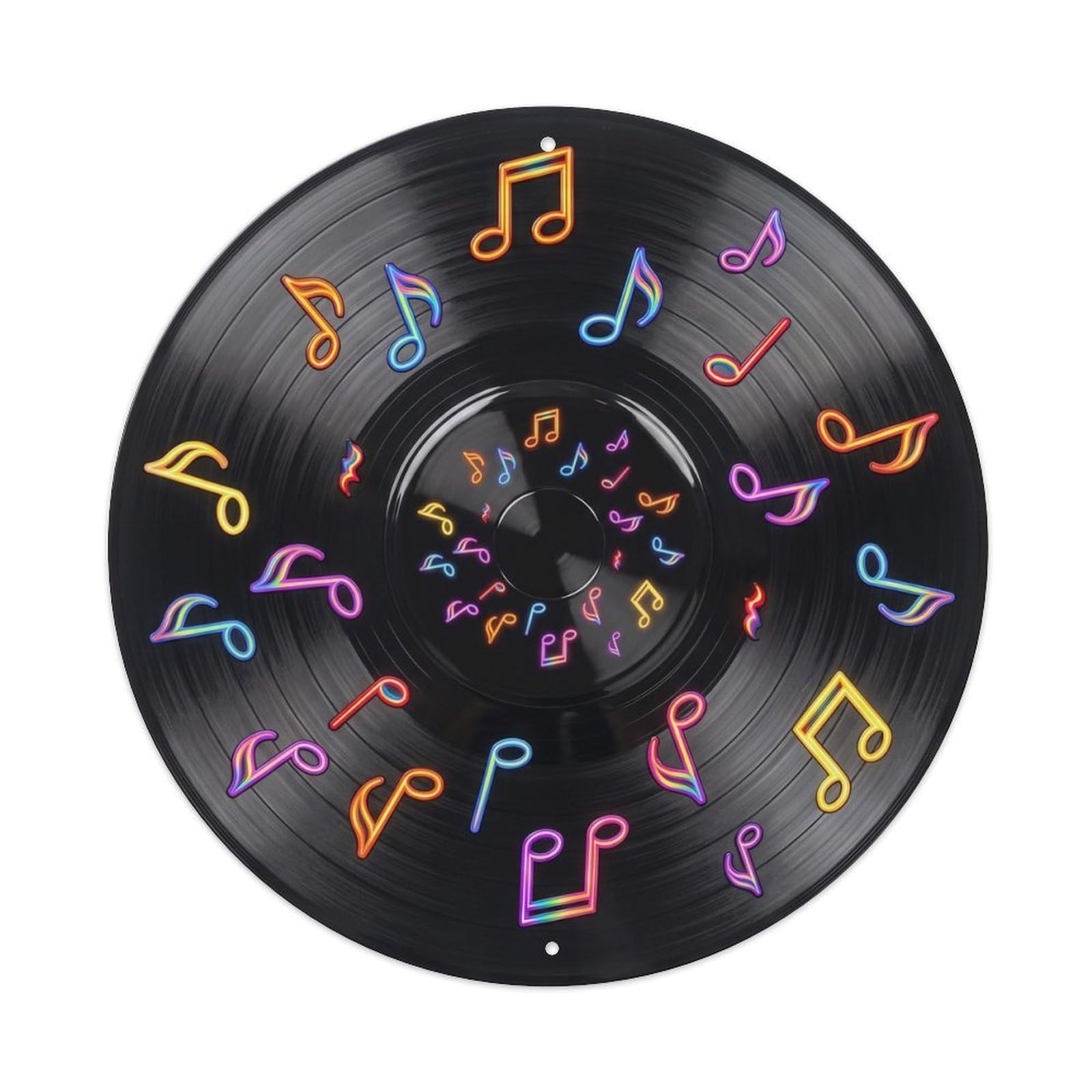 Colorful Music Vinyl Records Gloss Color Polish Metal Tin Sign
