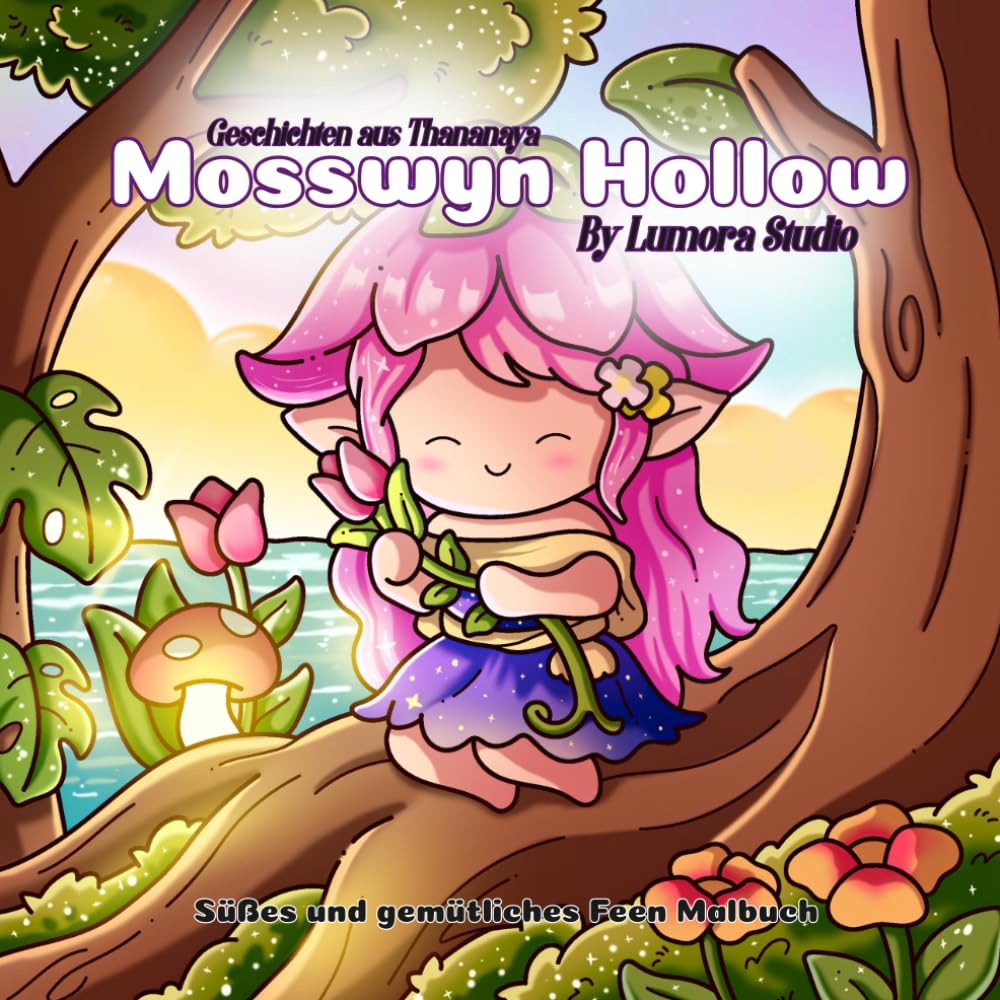 Geschichten aus Tananaya – Mosswyn Hollow: Ein bezauberndes und entspannendes Fantasy-Malbuch mit Feen, magischer Natur und Malvorlagen für Erwachsene und Jugendliche.