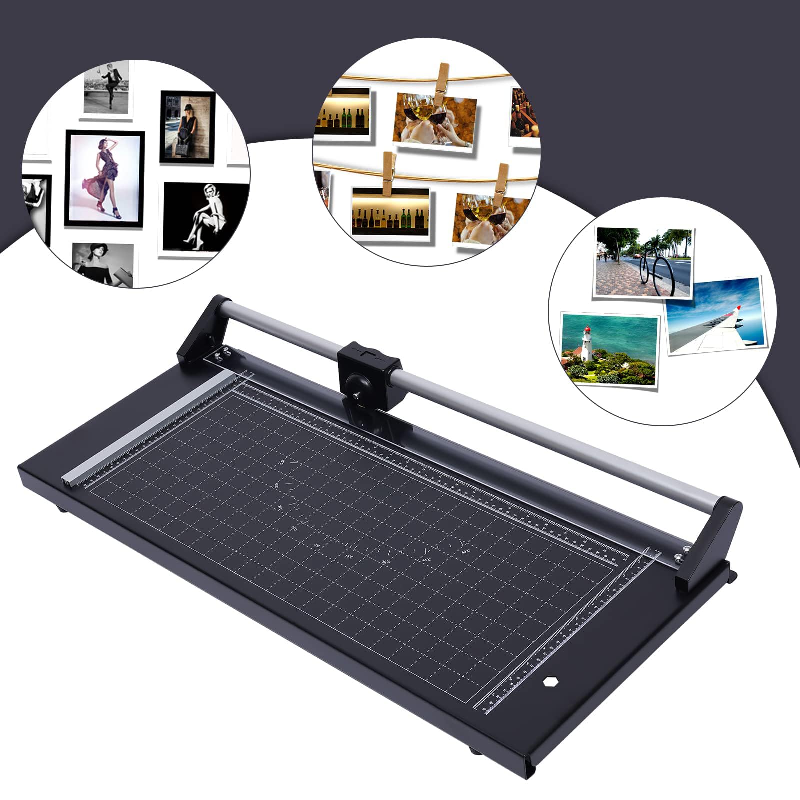 Taglierina rotante per carta fotografica, tagliacarte manuale per un facile taglio, ideale per uffici, scuole e artigianato, dimensioni tavolo da taglio 795 x 360 mm
