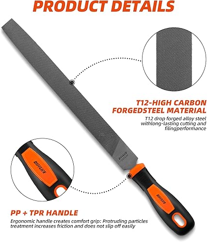 Miniatura 3 de 10" manijas planas del fichero del fichero de la aguja, acero endurecido de la fuerza de aleación