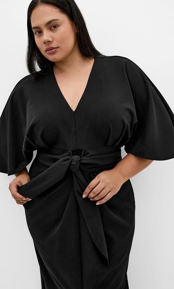 City Chic Women's Plus Size Dress - Briella Tie Front, 18 Black by City Chic - Used condition - Image 4