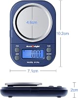 Accuweight Digitális Zsebmérleg 300g/0.01g - Kék LCD Kijelzővel, Számláló Funkcióval, Ékszer, Levél, Érme Mérésére, Hordozható Precíziós Mér 5