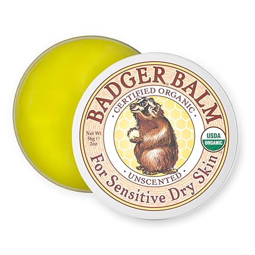 Badger - Bálsamo para piel seca sin perfume, bálsamo para piel sensible, bálsamo hidratante para piel seca y agrietada, bálsamo sin perfume, bálsamo
