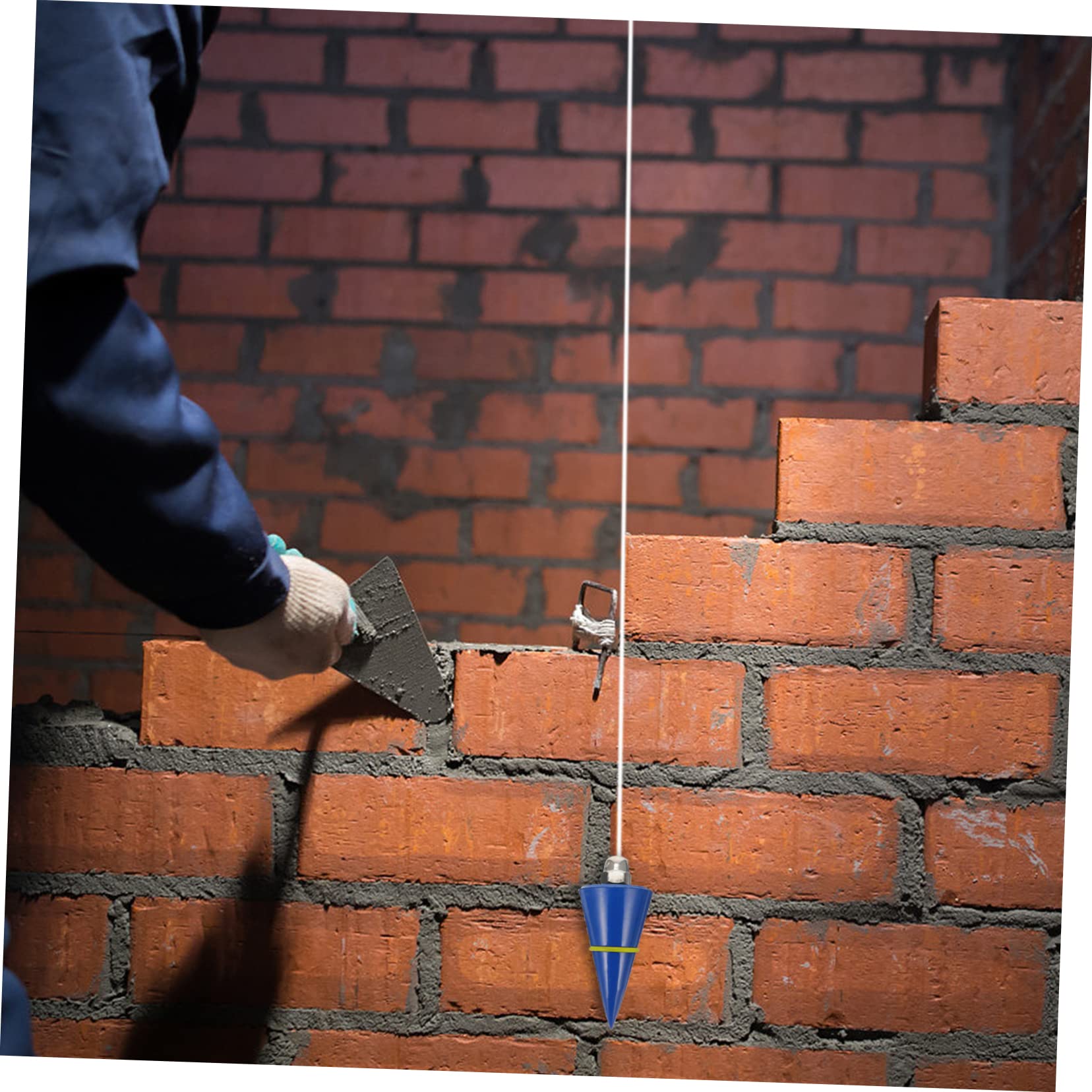 DOITOOL Fil à Plomb en Acier Bleu 300g, Outil de Mesure Construction, Mesure Précise Verticalité pour Fondations et Chantier Couleur Aléatoire