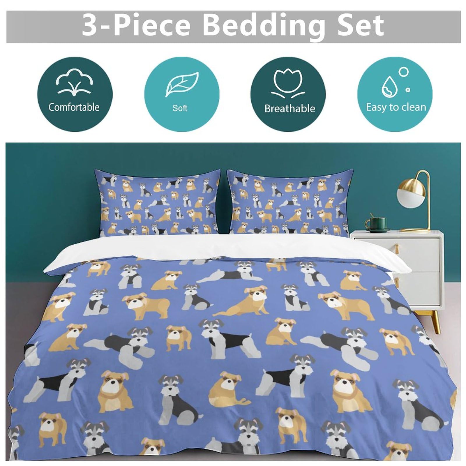 本日23時迄！トイプードル柄布団カバー 本日23時迄！トイプードル柄