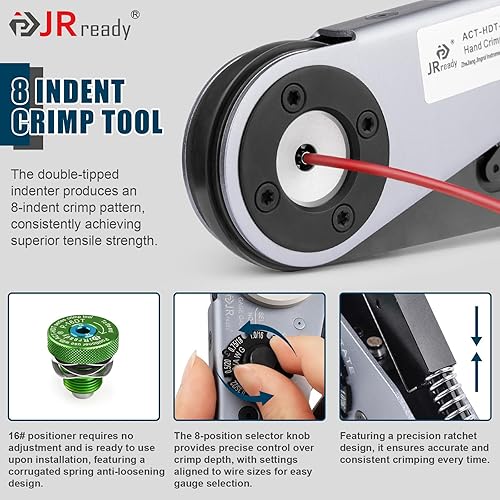 Miniatura 5 de JRready DW5006-03 Kit de conectores Deutsch con engarzador, conectores impermeables IP68 de 2 3 4 6 8 12 pines, herramienta de crimpado Deutsch,