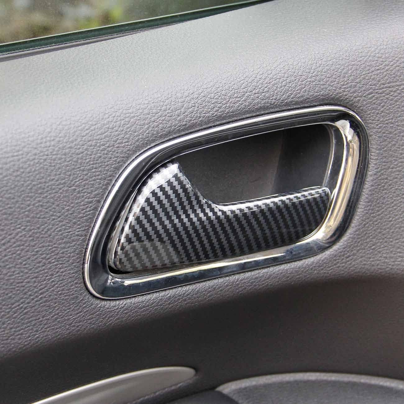 crosselec Carbon Fiber Inner Door Handle Cover Trim for Dodge Durango 2011-2022