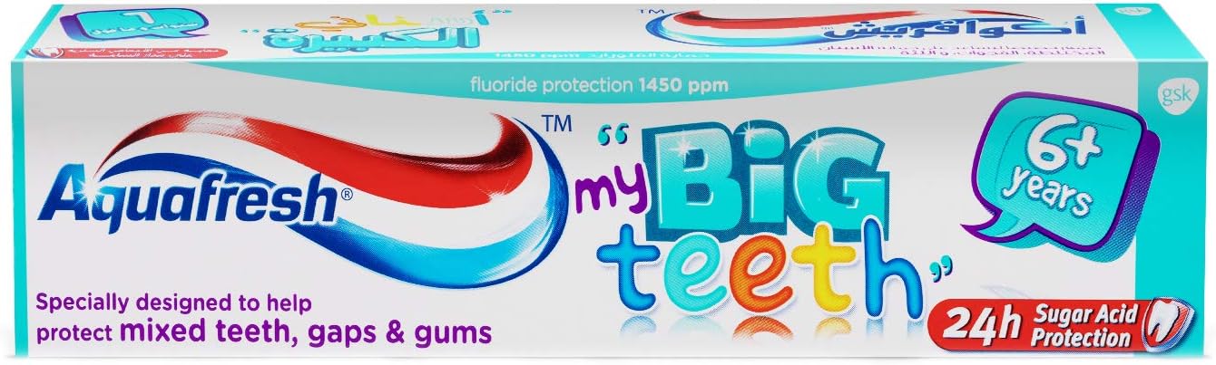 Aquafresh Big Teeth Toothpaste For Kids 6+ Years, 50ml