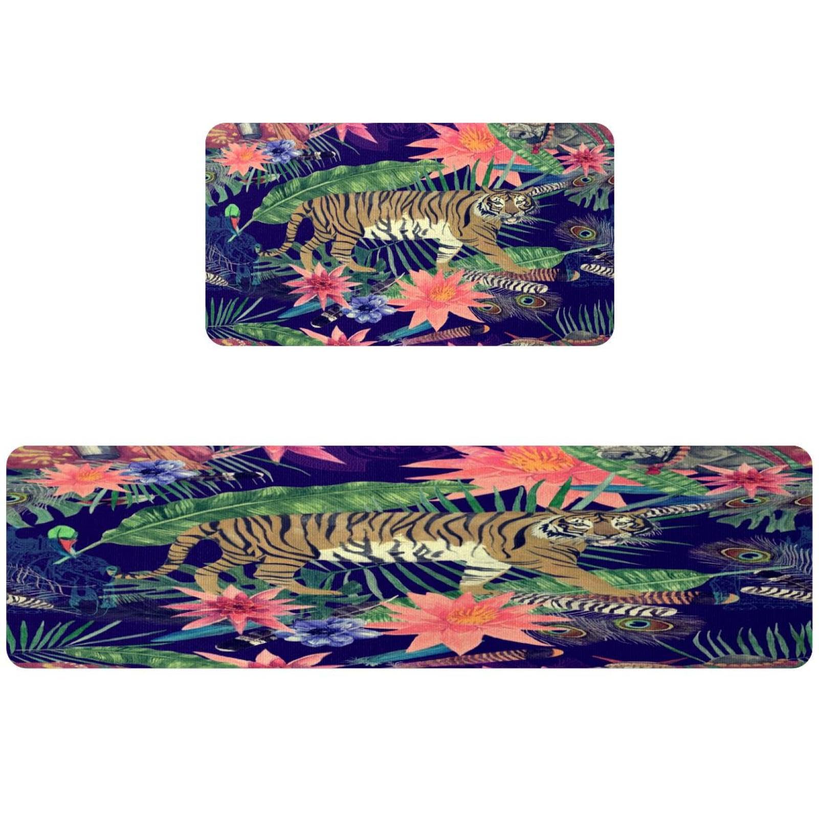 Tapete de cocina de tigre VAPOKF de 2 piezas para dar vida y color a tu hogar
