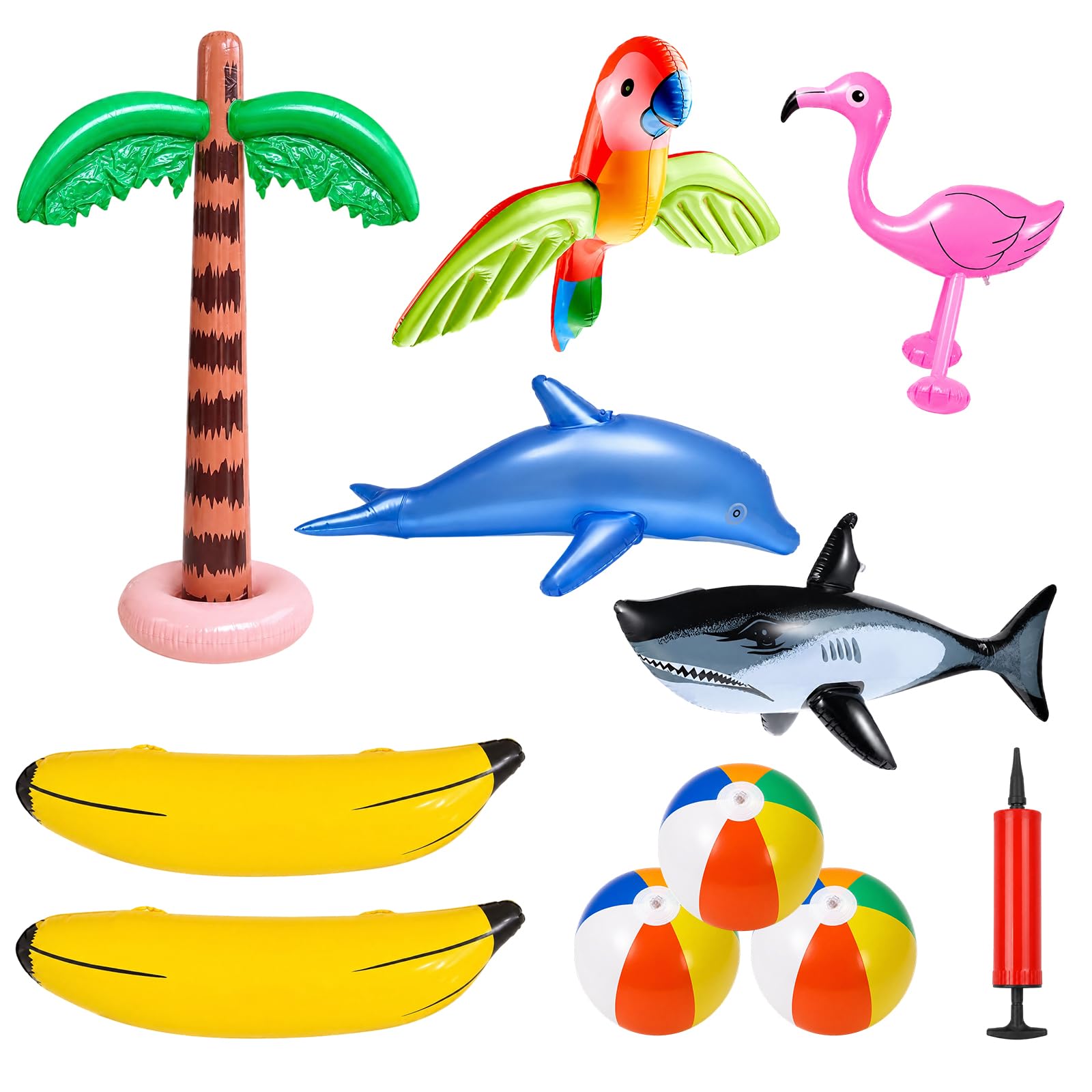 Pool Inflatables Inflatable Pool Floats Beach Inflatables Beach Toys 11 PCS