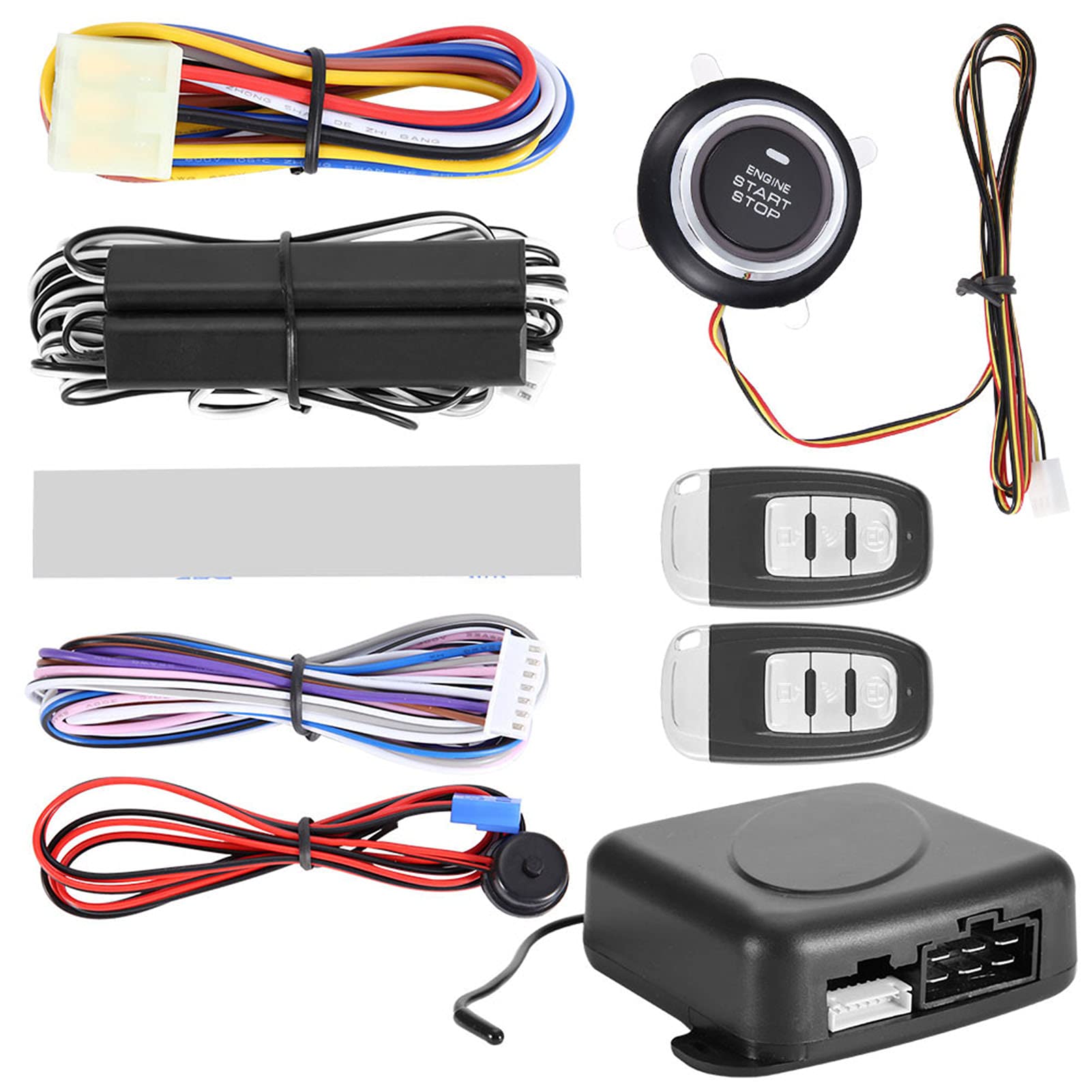 Sistema Allarme Auto Universale DC12V – Chiave 1 Pulsante, Avvio Remoto, Blocco/Sblocco E Antifurto Multifunzione