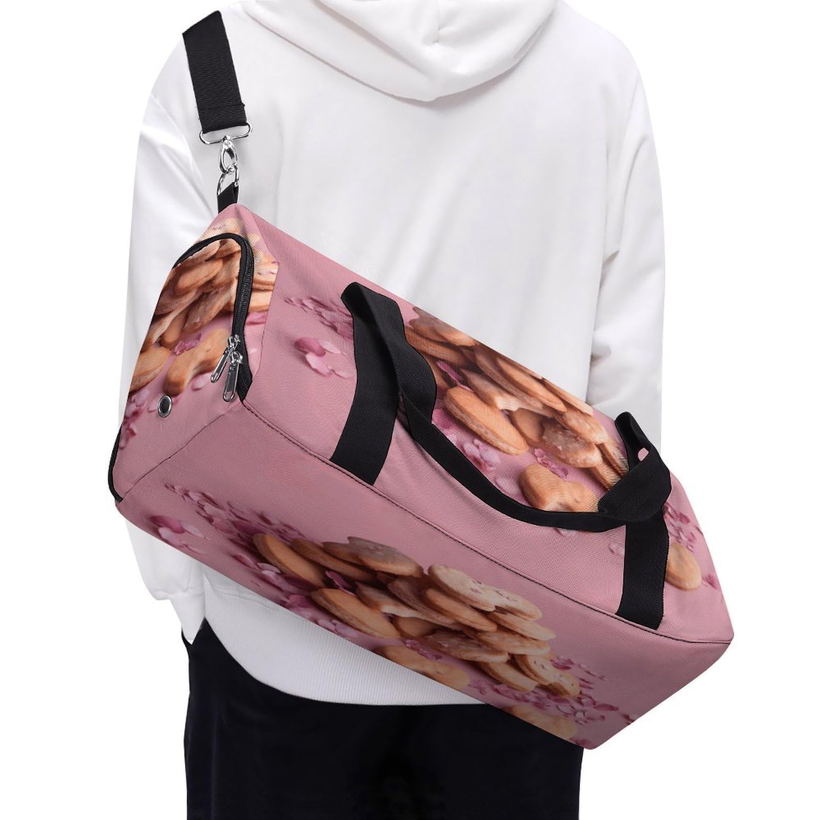 Bolsa de gimnasio ligera para alimentos, bolsa de viaje con compartimento para zapatos, bolsa de gimnasio para mujer, para pasar la noche, fin de semana, yoga, gimnasio, viajes de negocios, deportes y