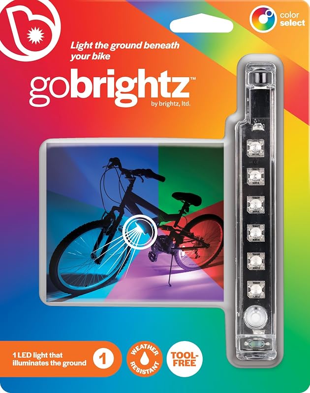 Brightz GoBrightz LED Bike Frame Lights for Night Riding | Bicycle lights for kids & adults; LED bike frame lights with color morphing modes; ebike accessories; fits electric bikes