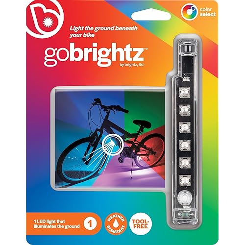 Brightz GoBrightz LED Bike Frame Light - LED Bike Frame Light for Night Riding - 4 Modes for Flashing or Constant Glow - Fun Safety Bike Accessories for Kids, Boys, Girls, Teens & Adults