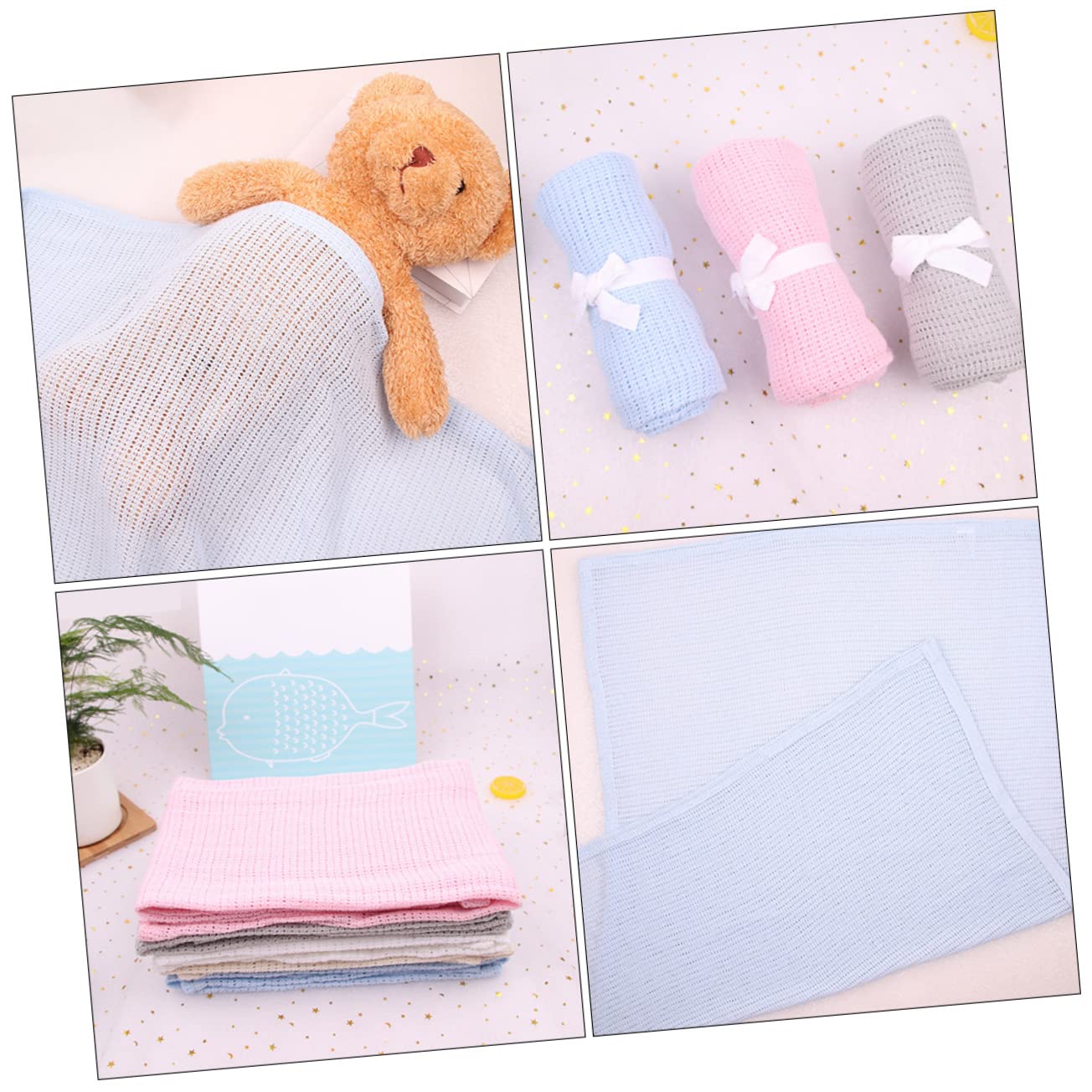BESPORTBLE 3Piezas Niña Swaddle Envolvente para Guardería y Cunas para Recién Nacidos