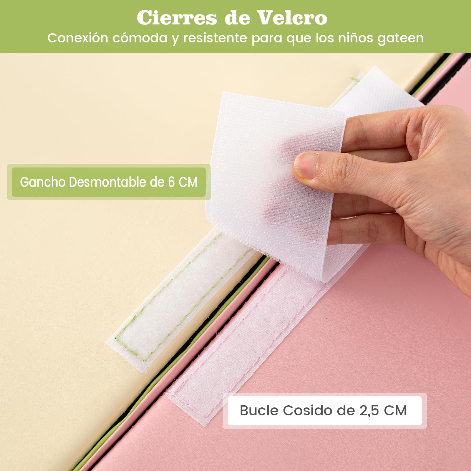 COSTWAY Juego de Bloques de Espuma Grandes para Bebé Bloques de Construcción Juguetes Educativos Ideal para Escalar Deslizar Gatear (Azul Claro y Rosa)
