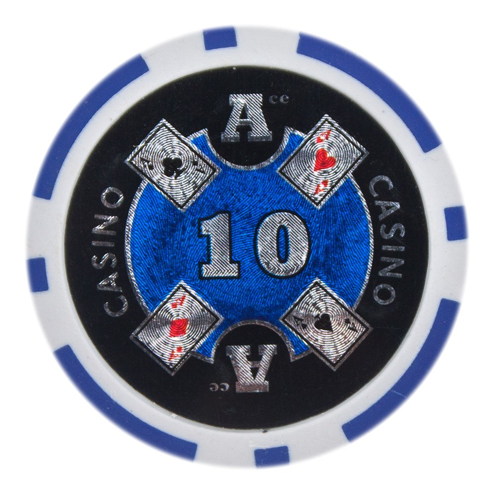 Brybelly Ace Casino Poker Chip Heavyweight 14-gramクレイComposite – パックof 50