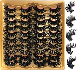 25MM Mink Lashes 25 mm False Eyelashes Long Fluffy 20 Pairs Pack Dramatic 5D Full Volume Fake Eyelashes 5 Styles Wispy Curly Mink Eyelashes Wholesale, by TIMELABS