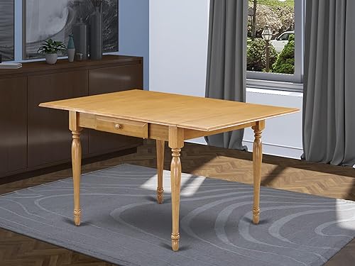 Miniatura 30 de East West Furniture MZT-BCH-T Monza Mid-Century - Mesa de comedor rectangular con gotas y patas elegantes, 36 x 54 pulgadas, negro y cereza Negro y