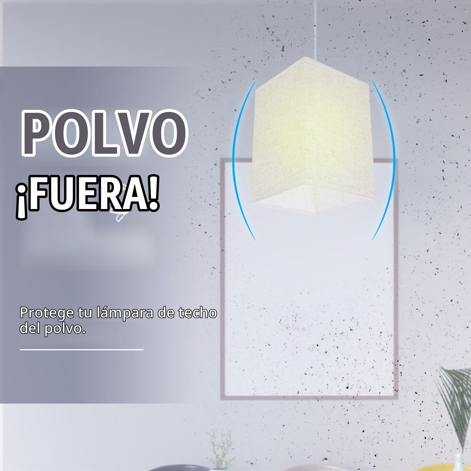 Pantalla de lino E27: 2 Piezas Pantallas De LáMpara De Mesita De Noche Modernas De Lino, 20X14X14 Cm, FáCil InstalacióN, Ideal Para LáMparas De Techo, Pared, Mesa Y Pie