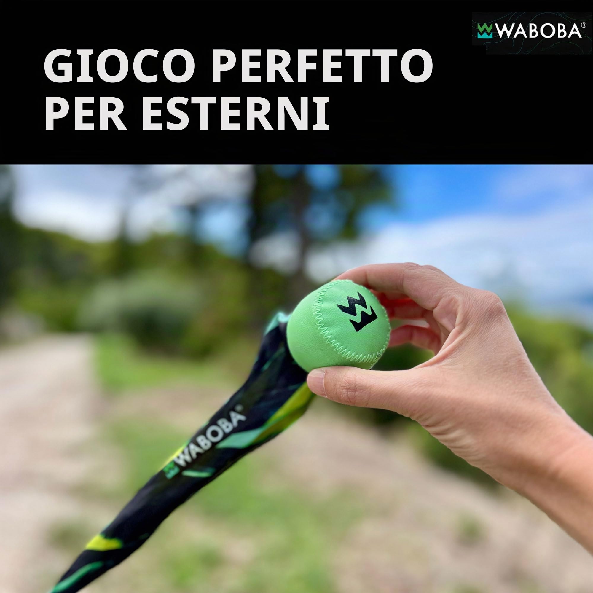 Waboba Tailball - Giocattolo da lancio con coda lunga, 80 cm, per bambini e adulti
