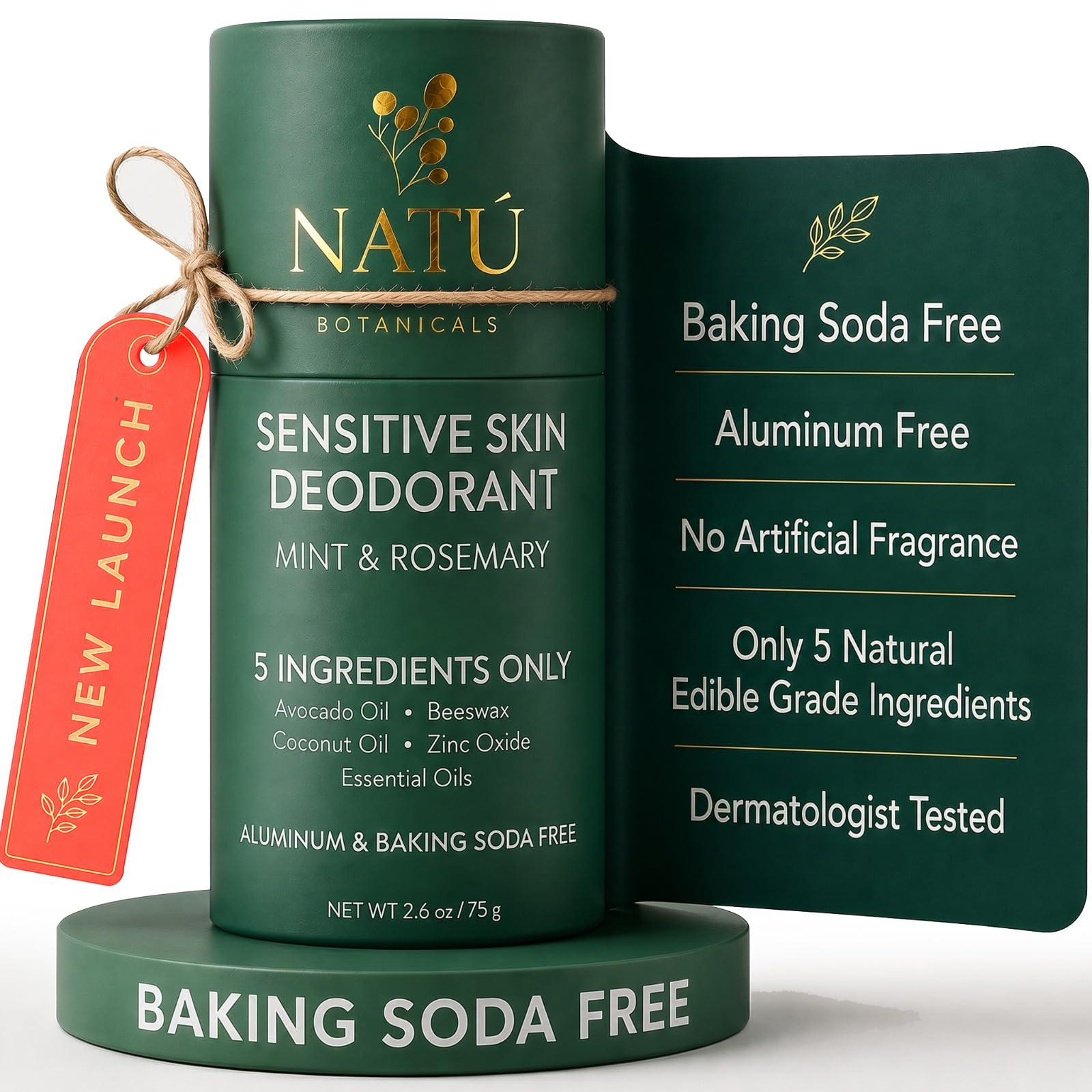 All Natural Aluminum Free Deodorant for Women - Rosemary & Mint