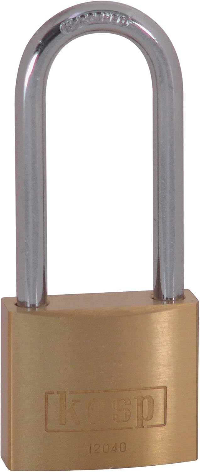 Kasp 120 Brass Padlock 40 x 55 Millimeters Long Shackle KA20401