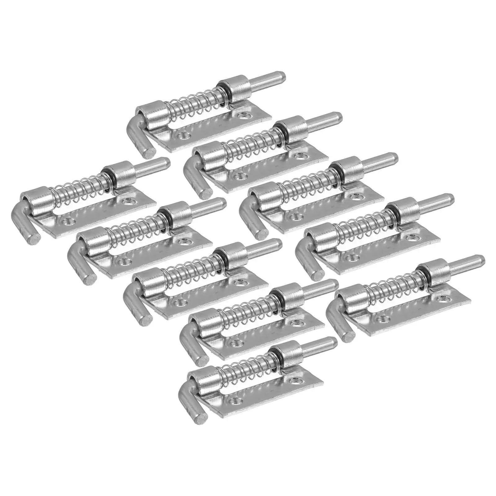 Loquet à ressort en fer galvanisé argent 5.50cm pour porte d'armoire x10