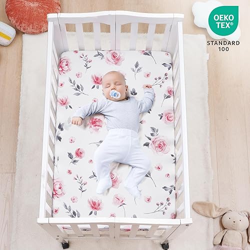 Miniatura 2 de david's kids Paquete de 3 sábanas para cuna, paquete premium N Play, sábanas neutrales para niños y niñas, suaves y transpirables, para colchón Pack