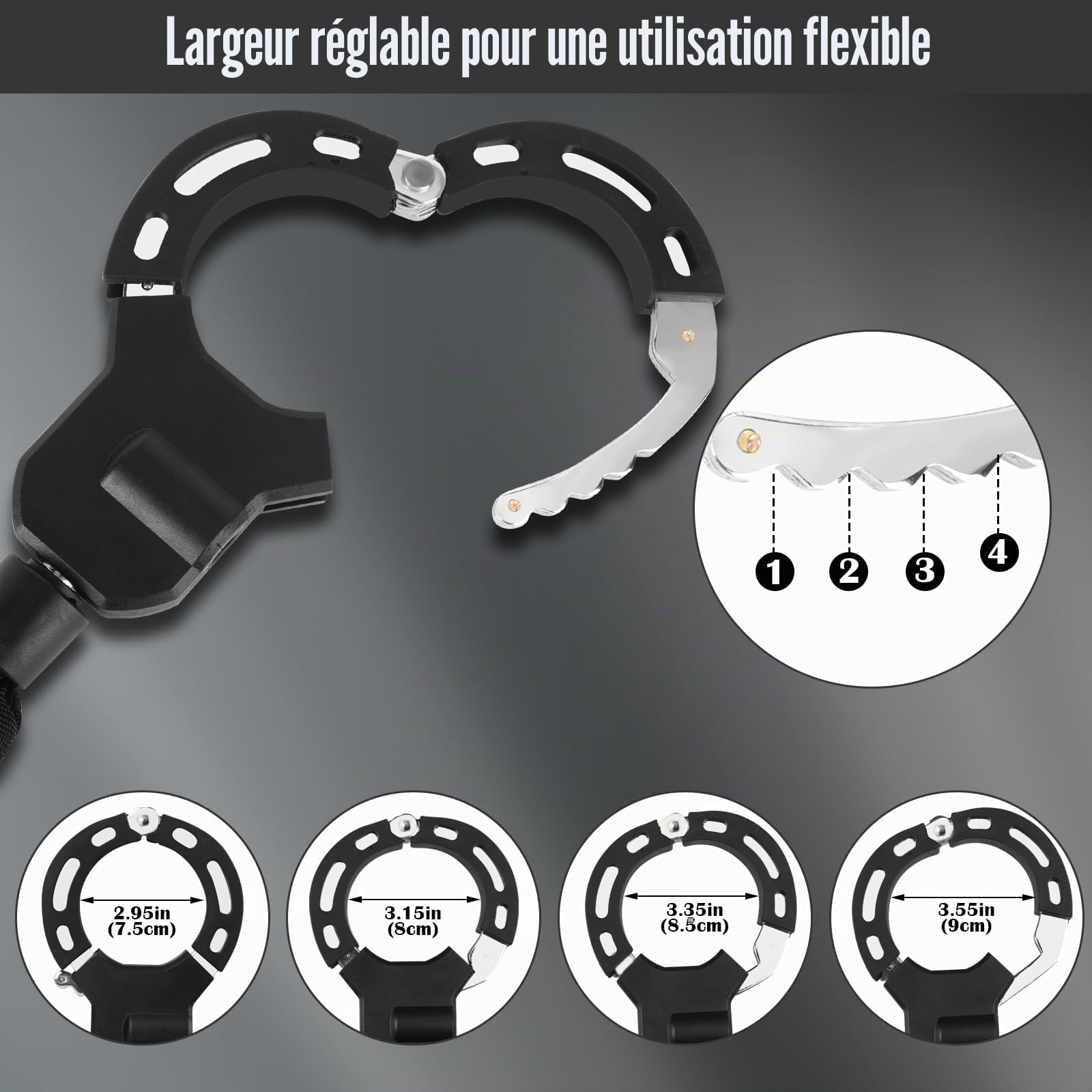 KOMABLEN Cadenas Antivol Velo Electrique avec Clés, Chaine Menotte Bike Lock pour Trottinette Électrique, Moto