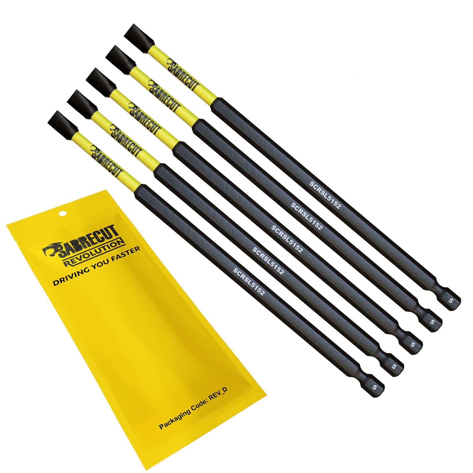 SabreCut Impact Bits SL5 152mm x 5 - Milwaukee DeWalt Professional