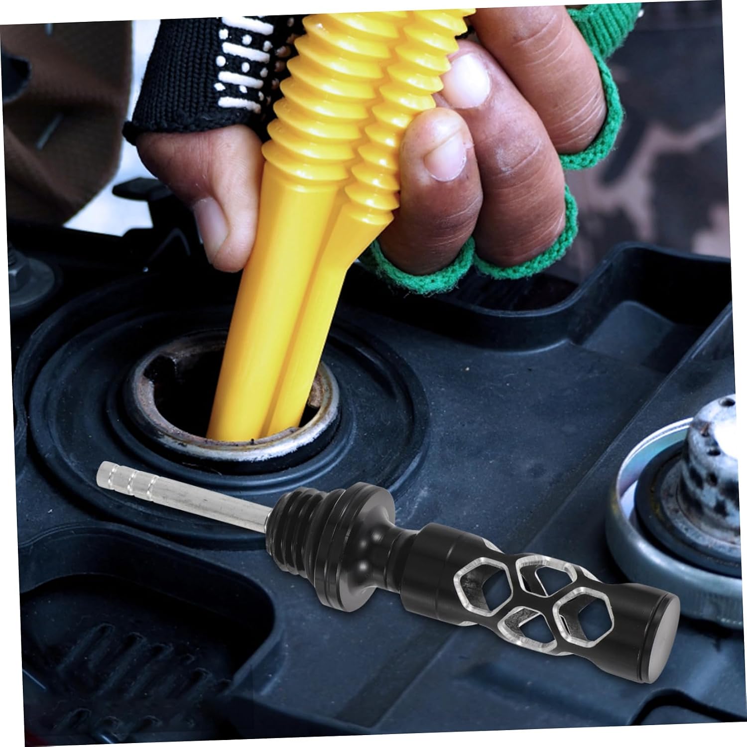 Gatuida Motorcycle Engine Oil Measurement Tool Precision Oil Level Gauge for Accurate Monitoring Easy Installation Compatible with Brands