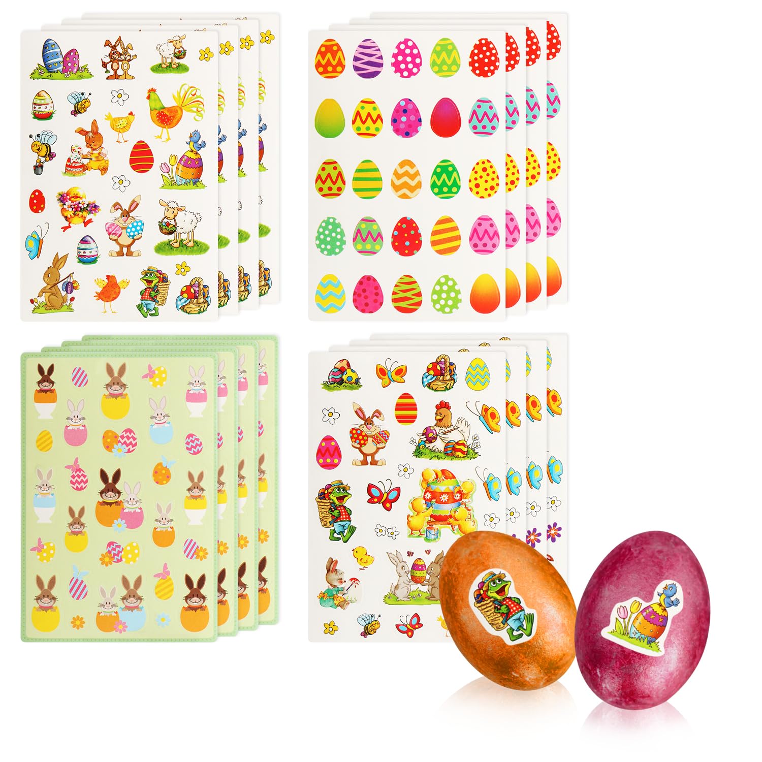 50 Pegatinas De Pascua Para Decorar - Diseños Coloridos Y Divertidos - Autoadhesivas Y Fáciles De Usar - Para Manualidades Y Decoración