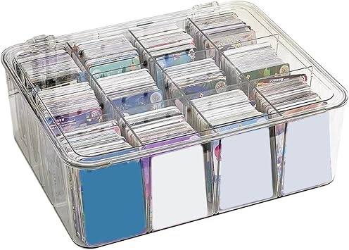 Organized Card Storage Solution with Individual Slot Keeps Anime Cards Neat and Safe Collection Box Clear Display Stand Box