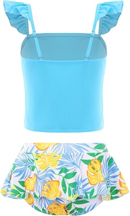 Little Girls Two Pieces Bikinis Unicorn Swimsuit Mermaid Tankini Bathing Suit