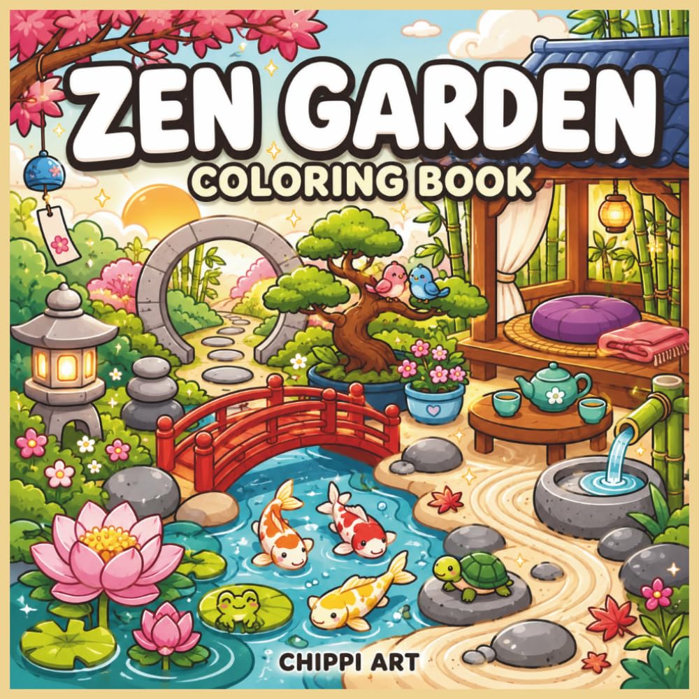 Zen Garden: Cozy, Bold & Easy Designs for Relaxation, Mindfulness, Stress Relief, and Peaceful Moments (Gentle Healing Coloring Series)