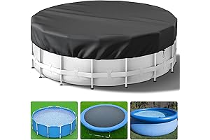 18ft Round Solar Pool Cover for Above Ground Pools, Waterproof Dustproof Heavy Duty Winter Protector