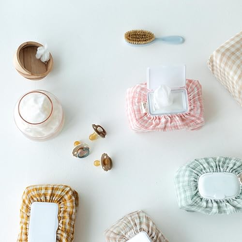 Miniatura 7 de Funda para toallitas para bebé, tamaño universal, talla única, se adapta a todos los paquetes de toallitas Funda de tejido de algodón de muselina