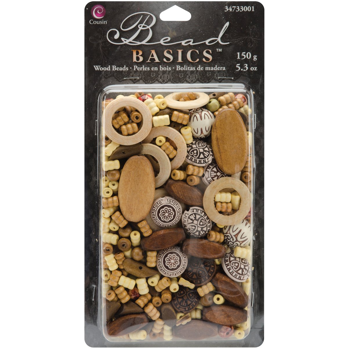 Cousin 34733001 Jewelry Basics 150G/5.3-Ounce Wood, Mix 1