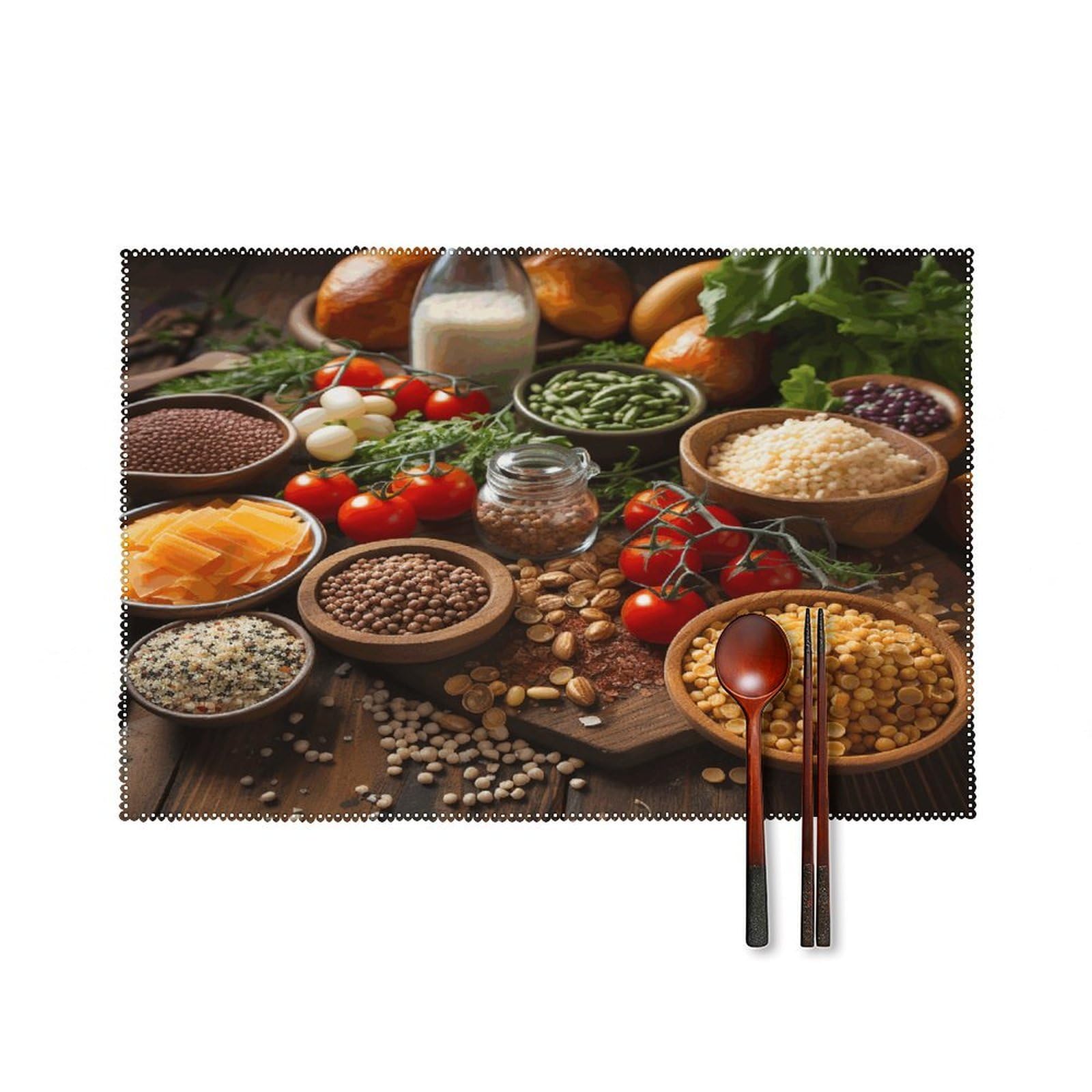 Fodpand Style Farmhouse Food Pictures Placemats Set Of 4 Place Mats Table Mats