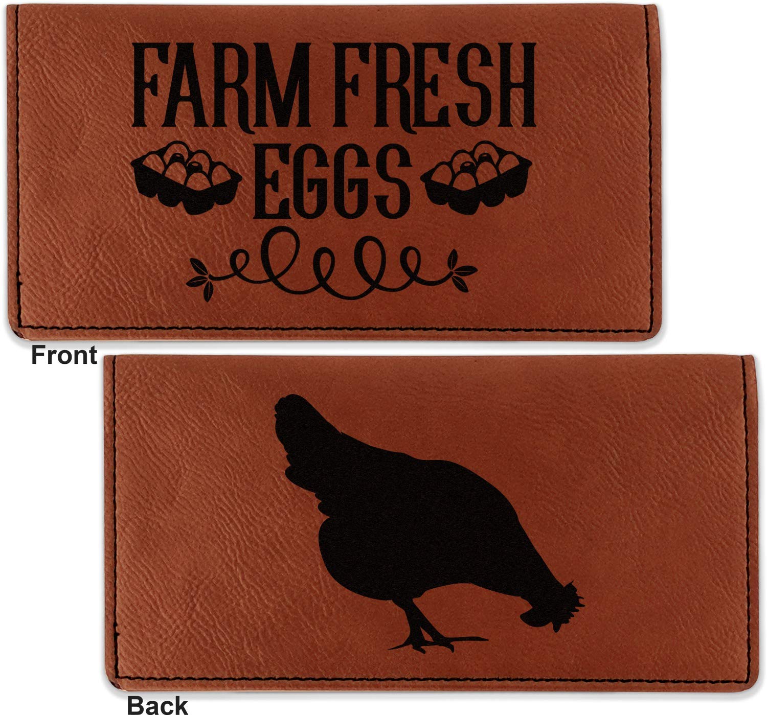 RNK Shops Farm Quotes Leatherette Checkbook Holder - Double Sided