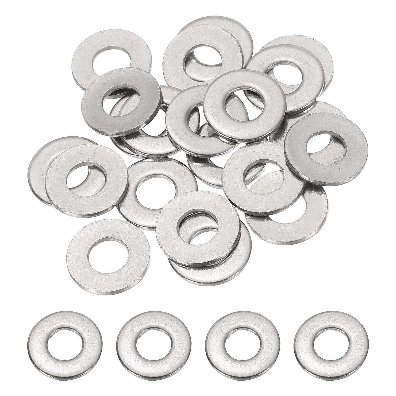PATIKIL 1/4" ID x 5/8" OD Stainless Steel Flat Washers, 20 Pcs Round Metal Washer Small Spacer for Screws Bolts Nuts Assortment