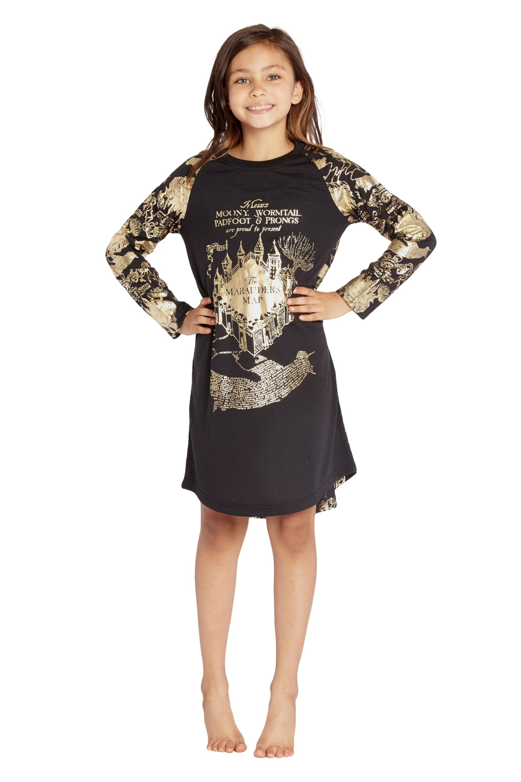 INTIMO Grandes Chicas Harry Potter Marauders Map Raglan camisón (7)