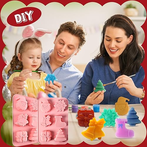 Miniatura 6 de Paquete de 2 moldes de silicona para jabón, moldes redondos de silicona de abeja para jabones caseros, cera de abejas, resina, bomba de baño,